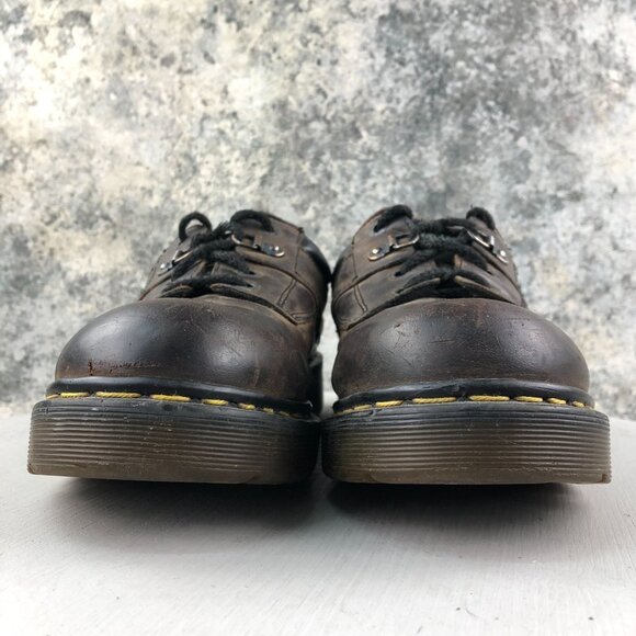 Dr. Martens ENGLAND VTG Mens Size US 8 Brown Leather Industrial Work Shoes 8933 - Picture 2 of 15
